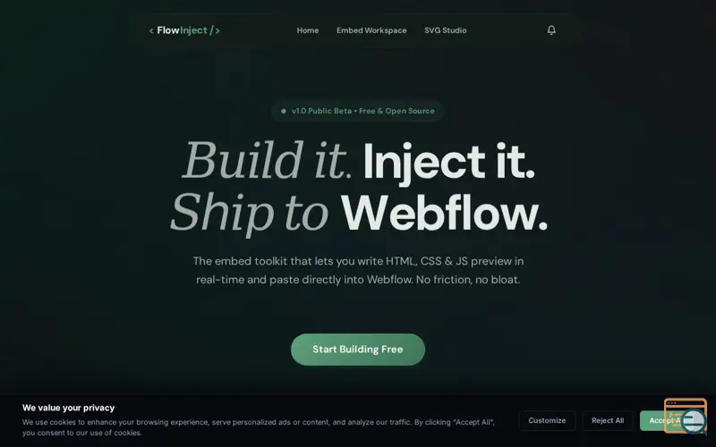 Screenshot of FlowInject