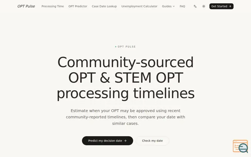 Screenshot of OPT Pulse