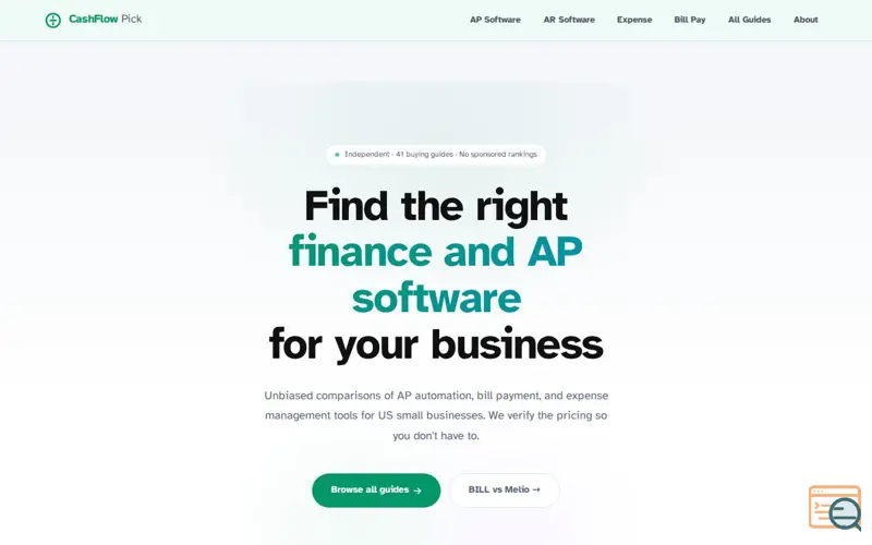 Screenshot of CashFlow Pick