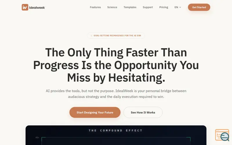 Screenshot of IdealWeek