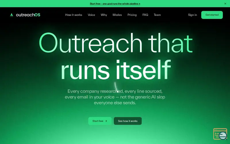 Screenshot of OutreachOS