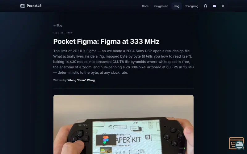 Screenshot of Pocketjs