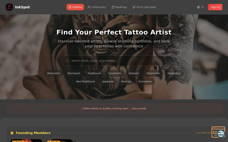 Screenshot of InkSpot