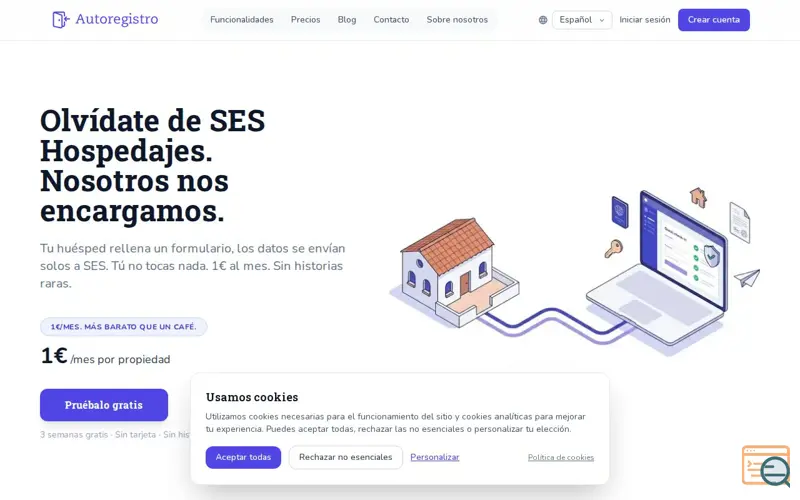 Screenshot of Autoregistro
