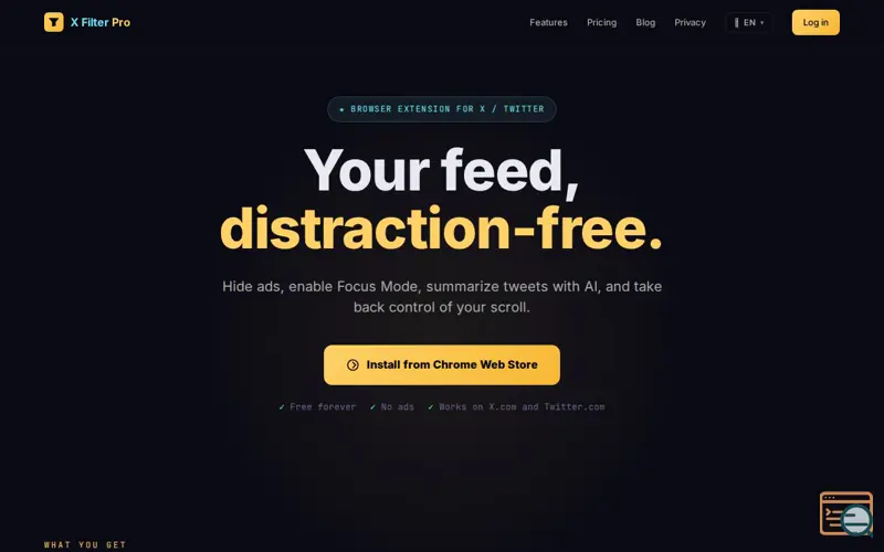Screenshot of X Filter Pro