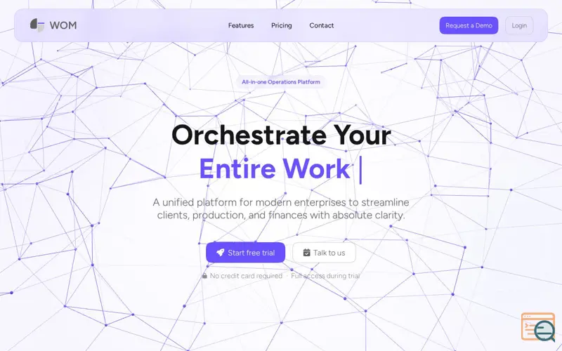 Screenshot of WOM