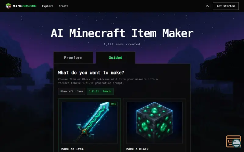 Screenshot of MineArcane