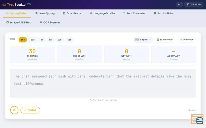 Screenshot of TypeStudio PRO