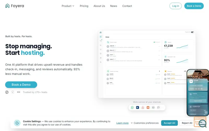 Screenshot of Foyera