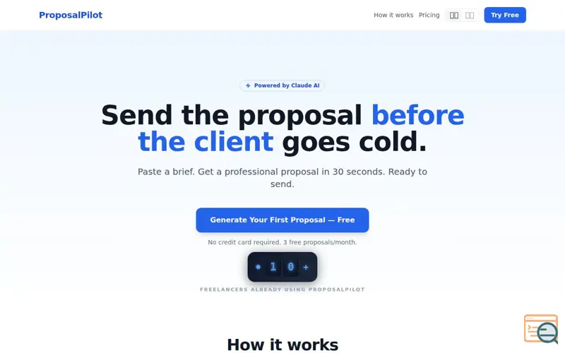 Screenshot of ProposalPilot