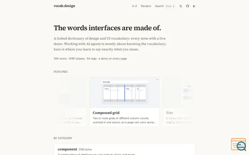 Screenshot of Vocab.design