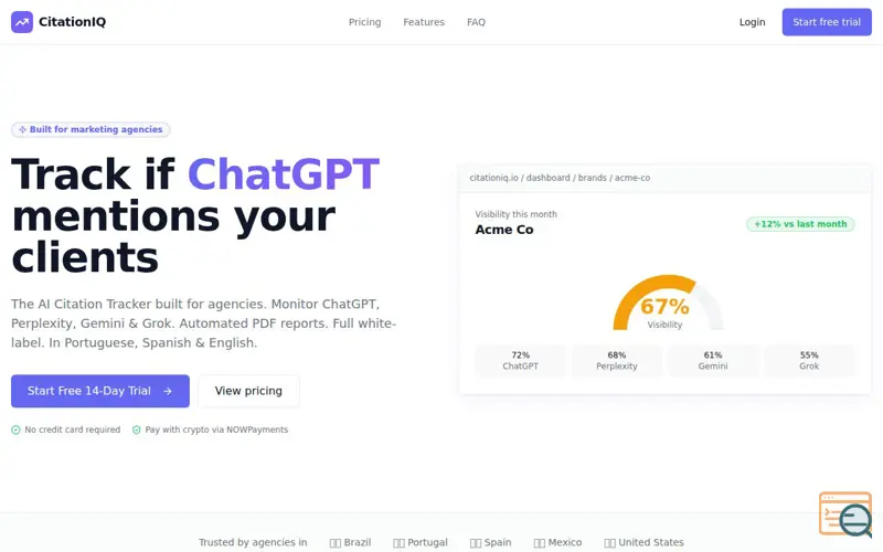 Screenshot of CitationIQ