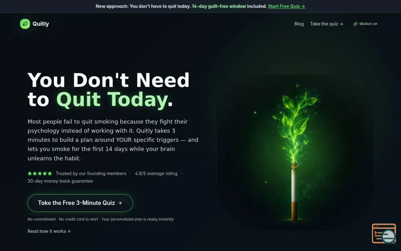 Screenshot of Quitly