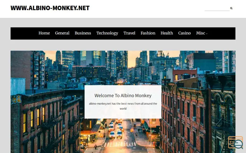 Screenshot of albino-monkey.net
