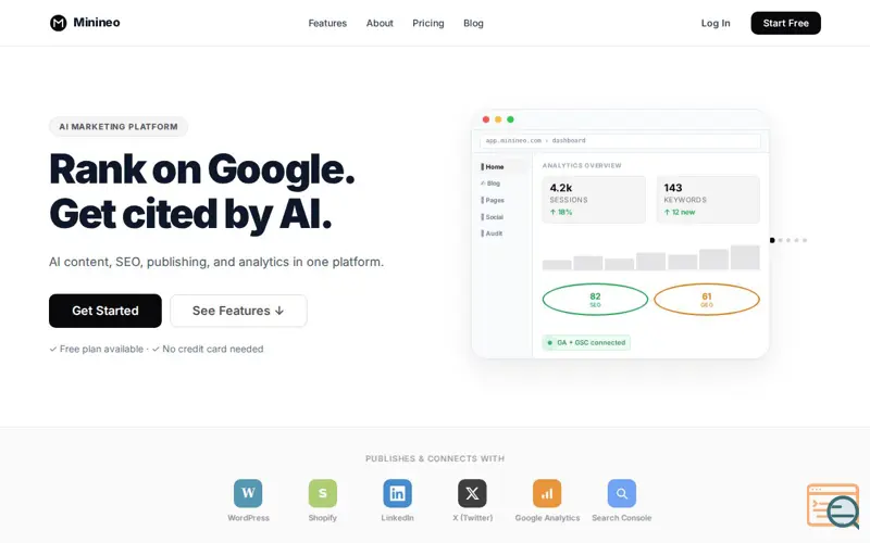 Screenshot of Minineo
