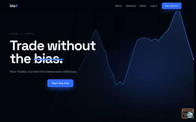 Screenshot of biaX — Trade without bias