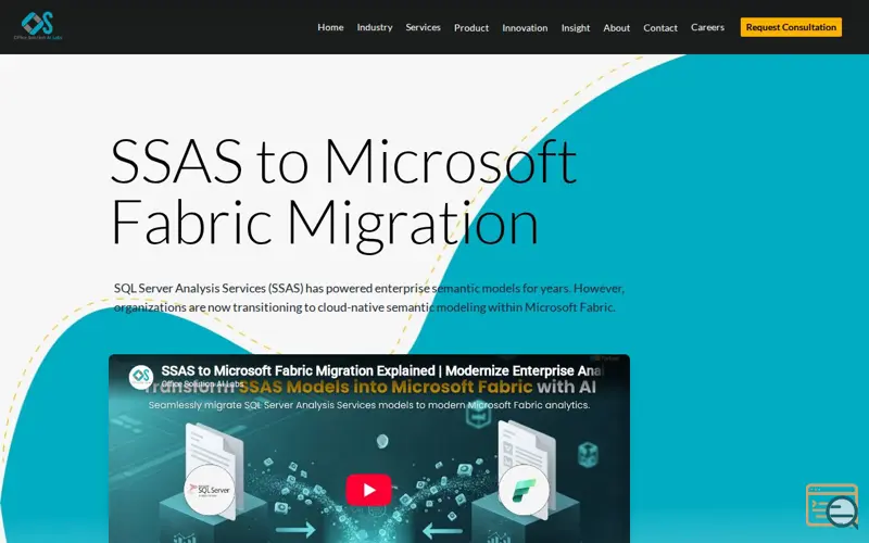 Screenshot of SSAS to Microsoft Fabric Migration