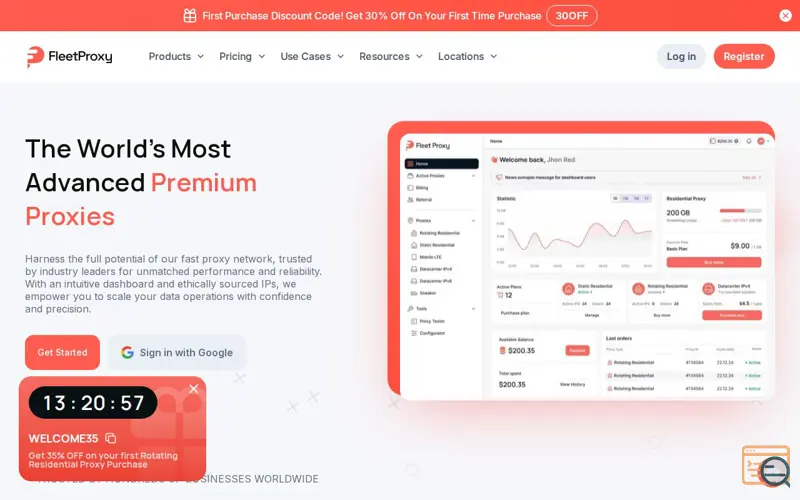Screenshot of FleetProxy