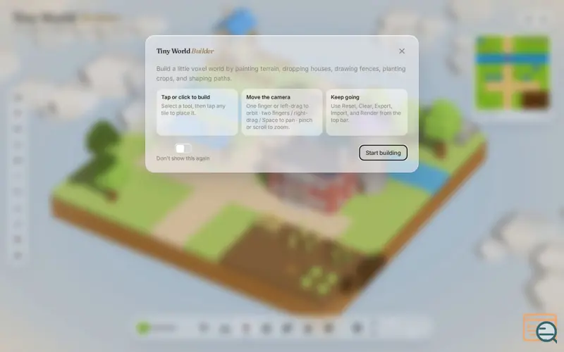 Screenshot of Tiny World Builder