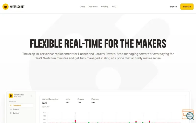 Screenshot of Notta Socket