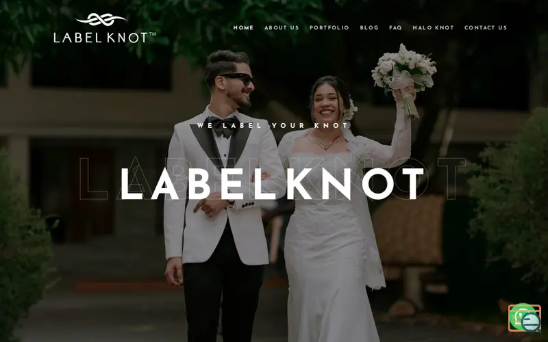 Screenshot of Labelknot Weddings