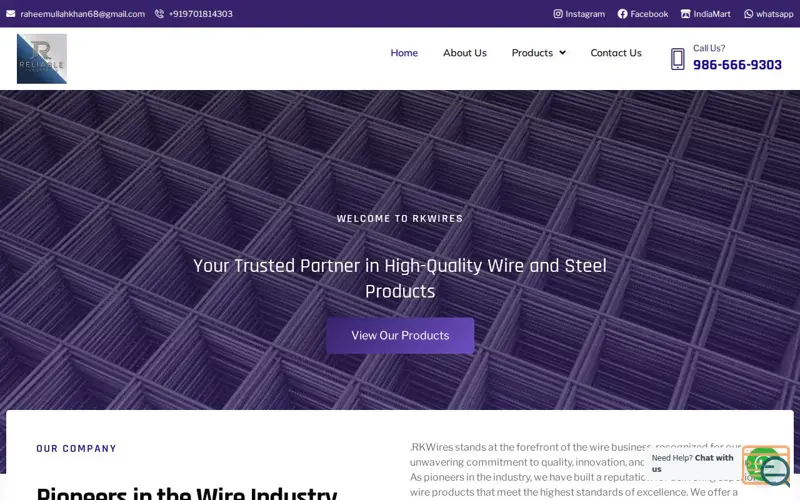 Screenshot of RK Wires
