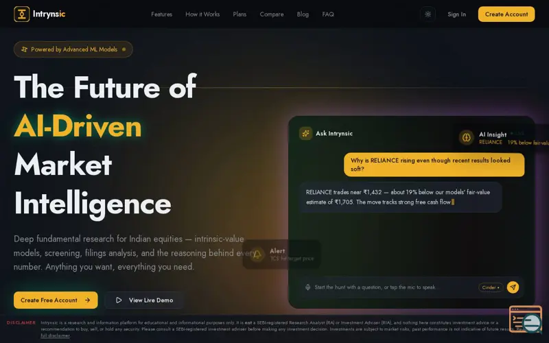 Screenshot of Intrynsic.ai