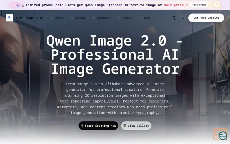 Screenshot of Qwen Image 2.0