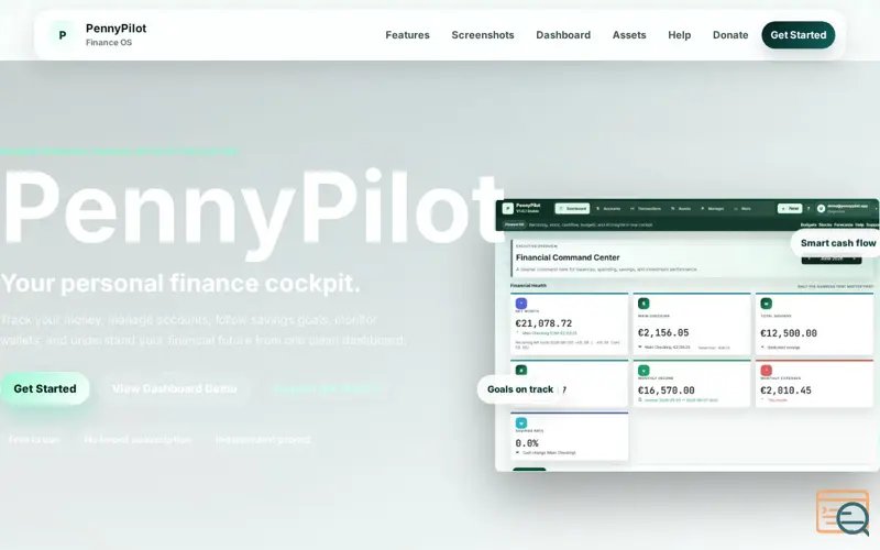 Screenshot of PennyPilot