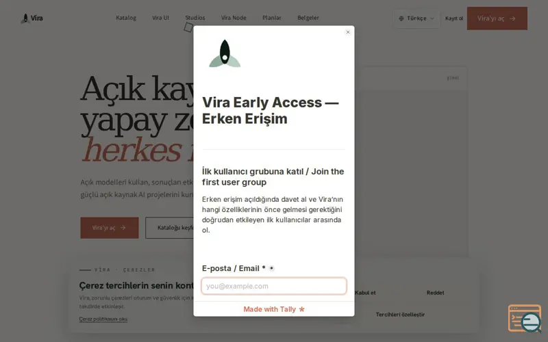 Screenshot of Vira AI - Open Source Models & Projects
