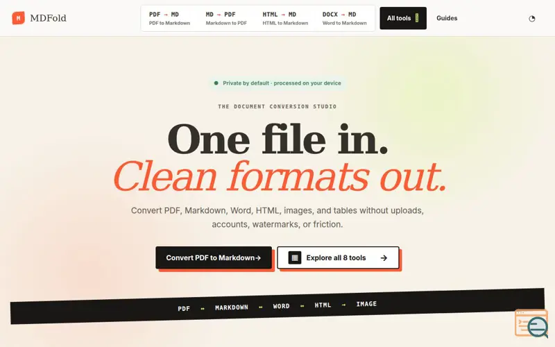 Screenshot of MDFold