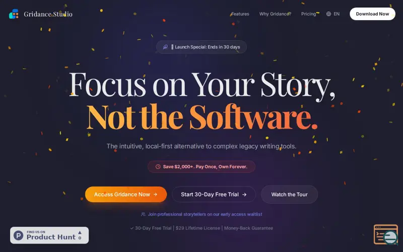 Screenshot of Gridance Studio