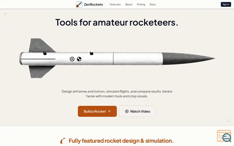 Screenshot of ZenRockets