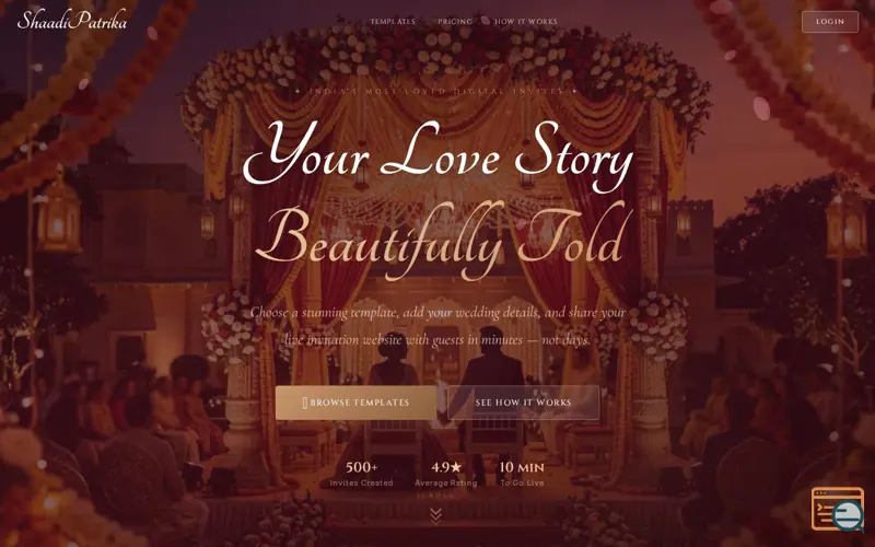 Screenshot of ShaadiPatrika