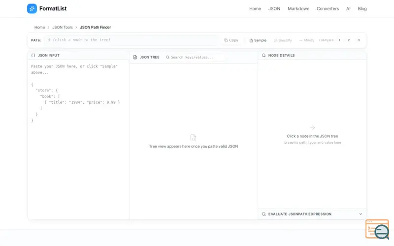 Screenshot of JSON Path Finder