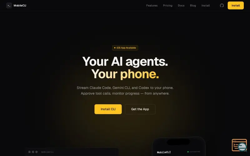 Screenshot of MobileCLI