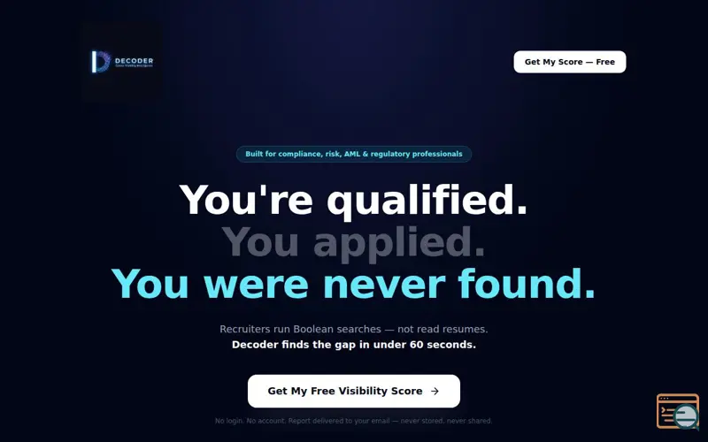 Screenshot of DECODER