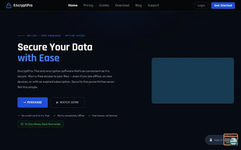 Screenshot of EncryptPro