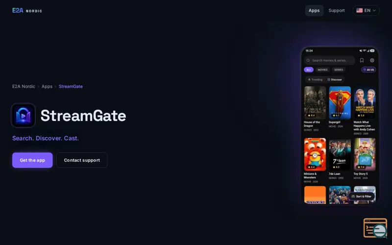Screenshot of StreamGate