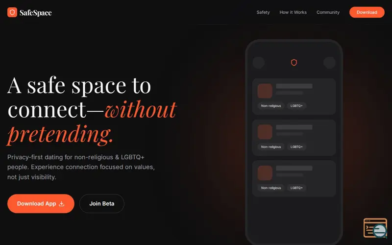 Screenshot of Safe Space v1