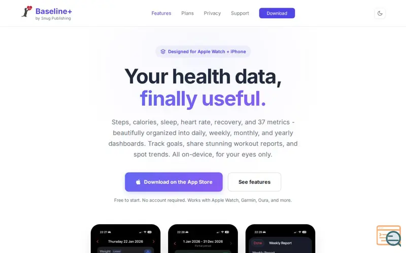 Screenshot of Baseline+