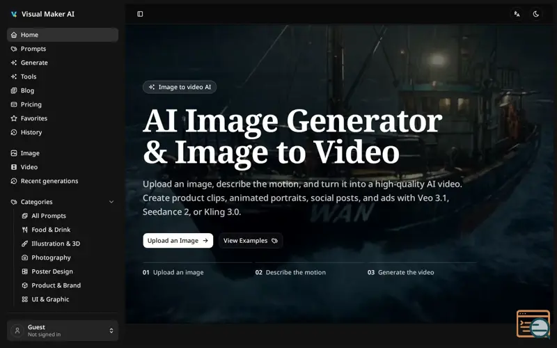 Screenshot of Visual Maker AI 