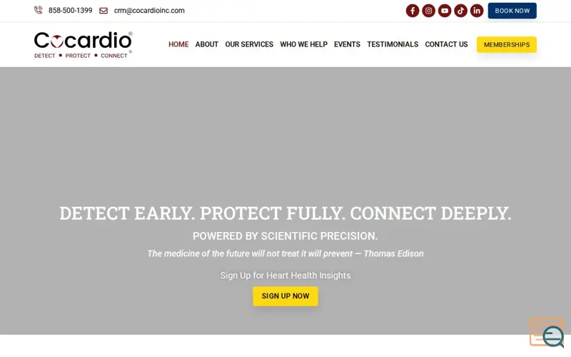 Screenshot of Heart Strong Wellness