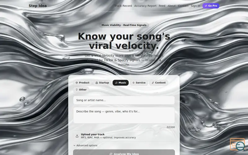 Screenshot of stepidea