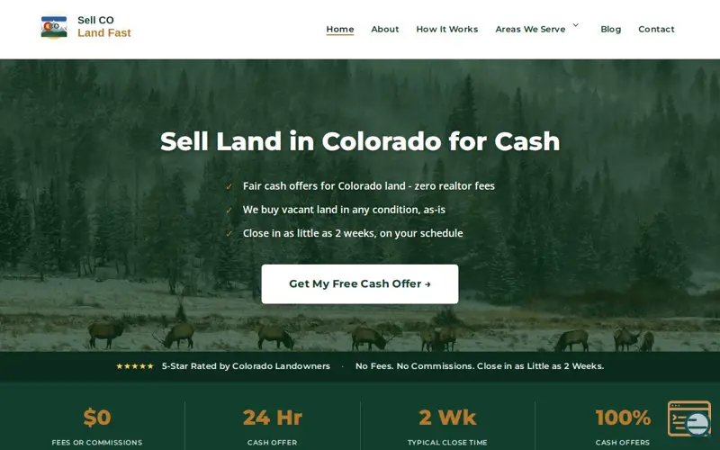 Screenshot of Sell CO Land Fast
