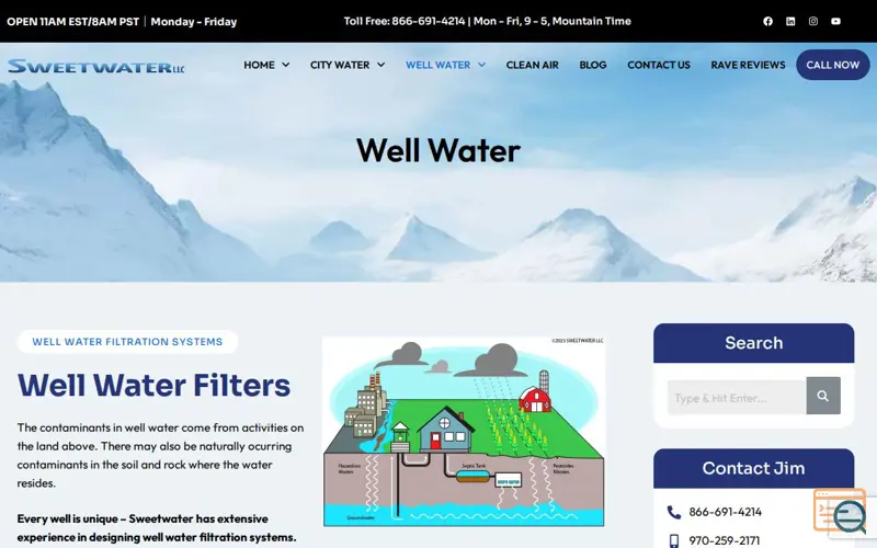 Screenshot of Sweetwater LLC