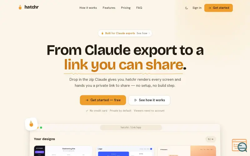 Screenshot of Hatchr