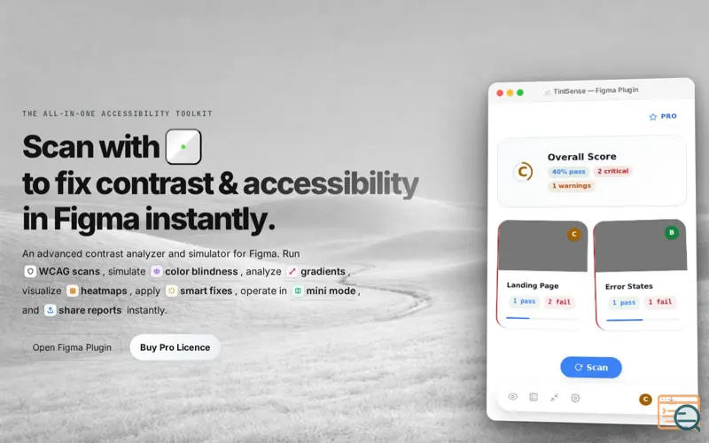 Screenshot of TintSense