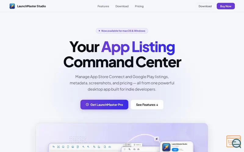 Screenshot of LaunchMaster Studio