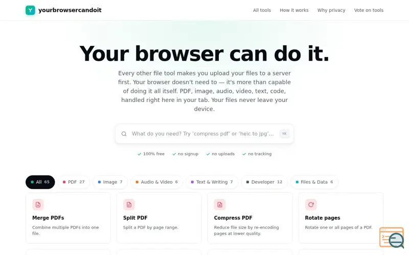 Screenshot of yourbrowsercandoit